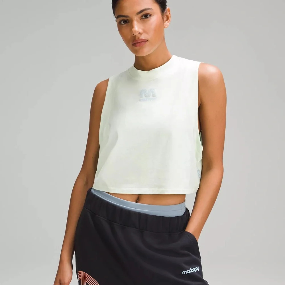 92 🆕💚 Lululemon X Madhappy All Yours Cropped Tank Top - Heathered Elixir